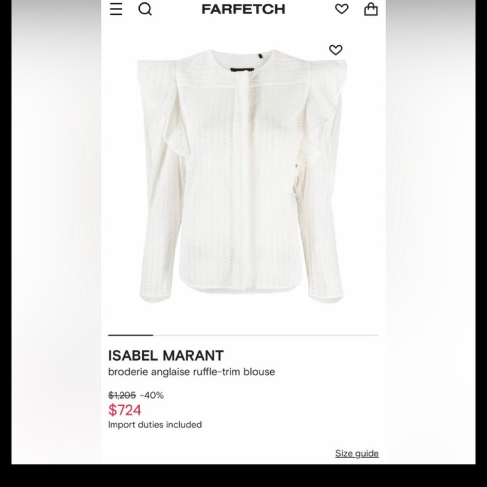 Isabel Marant broderie anglaise ruffle-trim blouse